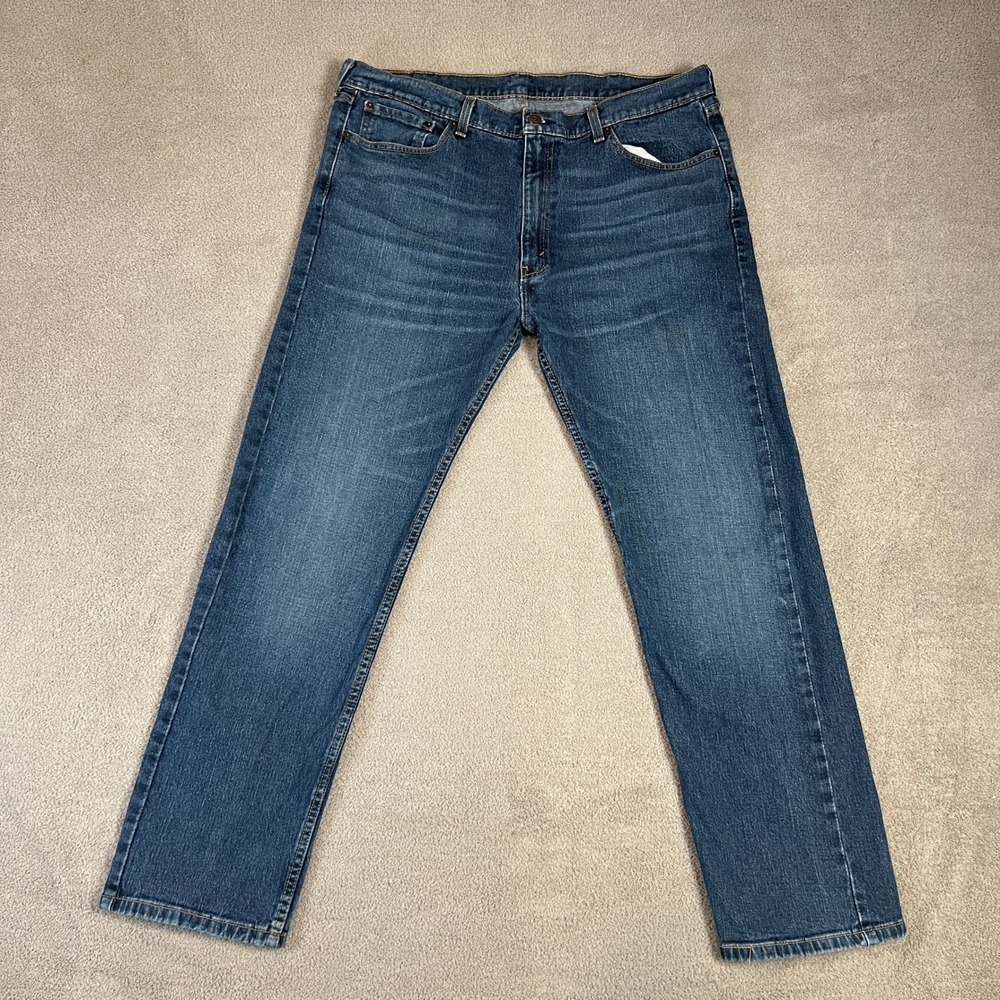 Levi's 505 Mens Jeans 40x32 Blue‎ Straight Leg Regular Fit Denim